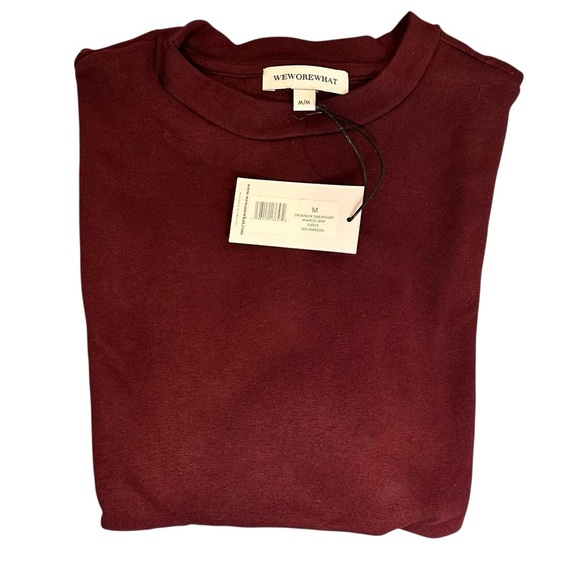 WEWOREWHAT Women’s Sweatshirt, Burgundy, New W/Tags Size Medium. Nice! - Picture 9 of 13